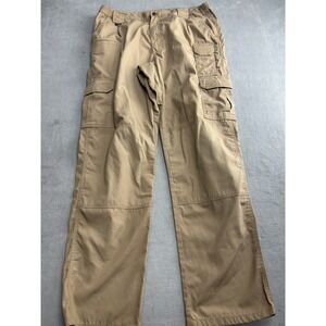 5.11 Tactical Series Cargo Pants Tan Mens W36 L34 Polyester Cotton Blend